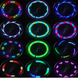 Värikäs polkupyörän pinnavalo - 32 LED - 30 kuviota
