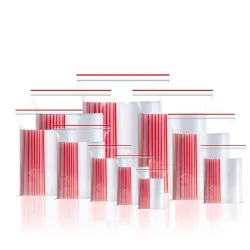 Sacs d'emballage en plastique - ziplock 5 fils - refermables - 100 pièces