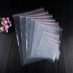 Buste in plastica per imballaggio - chiusura lampo 5 fili - richiudibili - 100 pezzi
