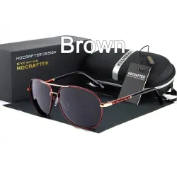 HDCRAFTER - Lunettes de soleil oversize vintage - polarisées - UV400