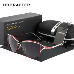 HDCRAFTER - Lunettes de soleil yeux de chat vintage - polarisées - UV400