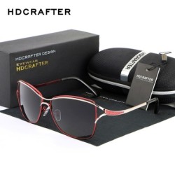 HDCRAFTER - Óculos de sol cat eye vintage - polarizados - UV400