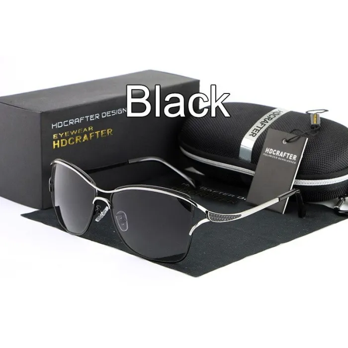 HDCRAFTER - Lunettes de soleil yeux de chat vintage - polarisées - UV400