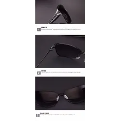 HDCRAFTER - Lunettes de soleil yeux de chat vintage - polarisées - UV400