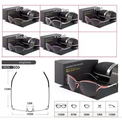 HDCRAFTER - okulary przeciwsłoneczne w stylu kocich oczu - spolaryzowane - UV400Okulary Przeciwsłoneczne