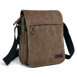 bolsa de ombro de lona vintage