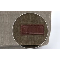 Vintage skuldertaske i lærred