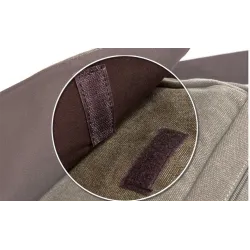 Vintage skuldertaske i lærred