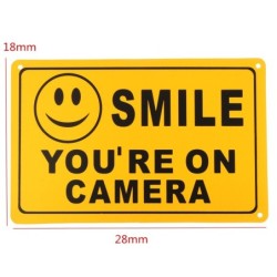 Vinyl warning sticker - Smile You're On CameraSecurity cameras