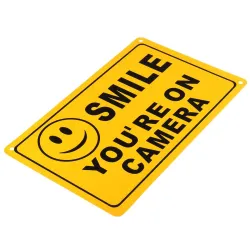 Autocollant d'avertissement en vinyle - Smile You're On Camera