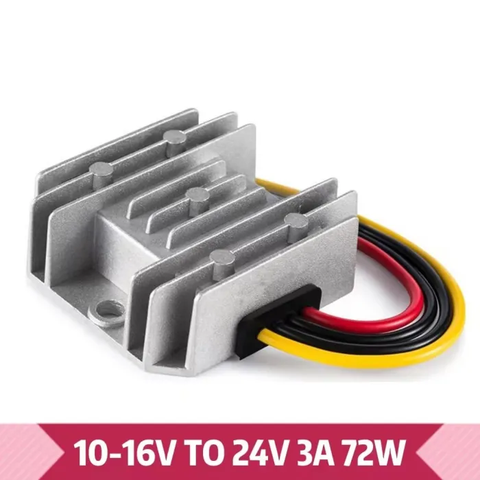 Zasilacz - przetwornica podwyższająca napięcie - regulator napięcia - transformator - 10V-16V do 24VKonwertery