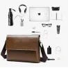 Bolsa de ombro elegante - couro - larga