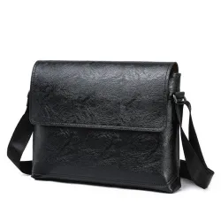Elegante Umhängetasche - Leder - breit