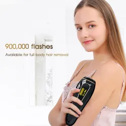 Laser epilator - permanent hair removal - 900,000 flashes - 5 levels - IPL - LCDHair removal