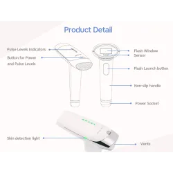 2 i 1 IPL laserpistol - permanent hårfjerning - epilator