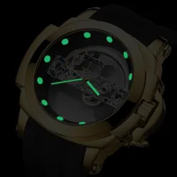 SWISH - luksusowy zegarek automatyczny - tourbillon - konstrukcja szkieletowa - świecącyZegarki