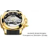 SWISH - lyxig automatisk klocka - tourbillon - skelettdesign - självlysande