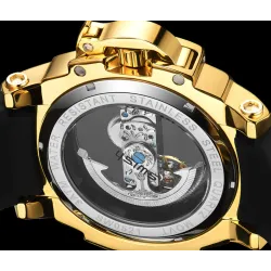 SWISH - luksuriøs automatisk klokke - tourbillon - skjelettdesign - lysende