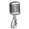 Microphone de style vintage - vocal dynamique - avec support