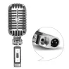 Microfone estilo vintage - vocal dinâmico - com suporte