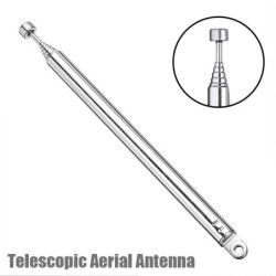 Antena aérea telescópica universal - 7 seções retrátil - 740mm