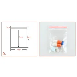 Sacs de rangement en plastique - refermables - 5 fils - 100 pièces