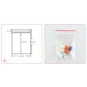 Sacs de rangement en plastique - refermables - 5 fils - 100 pièces