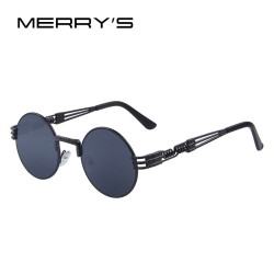 Óculos de sol redondos retrô de metal - UV400 - unissex
