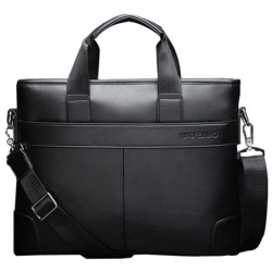 Elegant skulder business bag - skinn