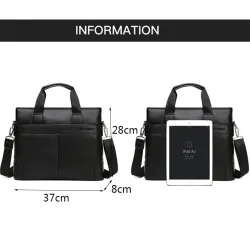 Elegant skulder business bag - skinn