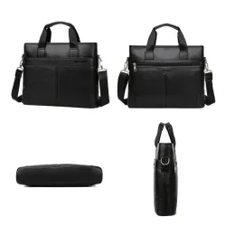 Elegant skulder business bag - skinn
