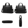 Elegant skulder business bag - skinn