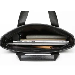 Elegant skulder business bag - skinn