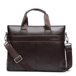 Elegant skulder business taske - læder