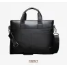 Elegant skulder business bag - skinn