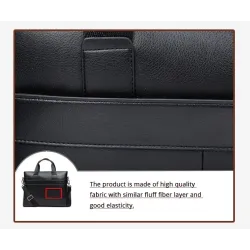 Elegant skulder business bag - skinn