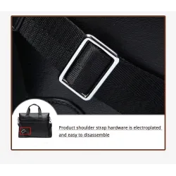 Elegant skulder business bag - skinn