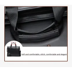Elegant skulder business bag - skinn