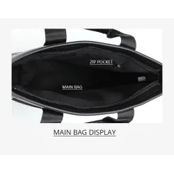 Elegant skulder business bag - skinn