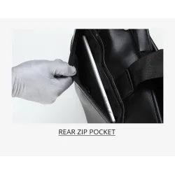 Elegant skulder business bag - skinn
