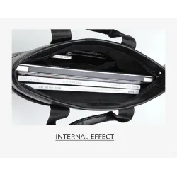 Elegant skulder business bag - skinn