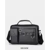 Liten vintage skulderveske - skinn