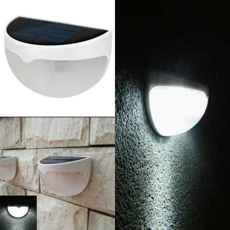 Applique murale d'extérieur - lampe solaire - détecteur de mouvement - étanche - 6 LED