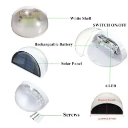 Outdoor wall light - solar lamp - motion sensor - waterproof - 6 LEDSolar lighting