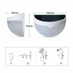 Outdoor wall light - solar lamp - motion sensor - waterproof - 6 LEDSolar lighting