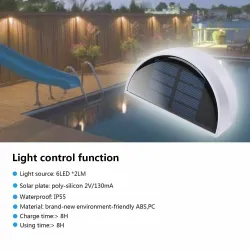 Outdoor wall light - solar lamp - motion sensor - waterproof - 6 LEDSolar lighting