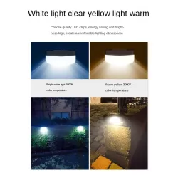 Utendørs vegglampe - solcellelampe - vanntett - LED