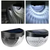 Utendørs vegglampe - solcellelampe - vanntett - 6 LED