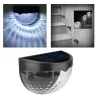 Udendørs væglampe - solcellelampe - vandtæt - 6 LED