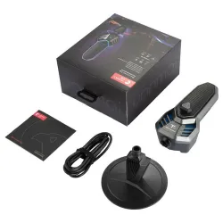 RGB pelikondensaattorimikrofoni - kardioidi - telineellä - USB